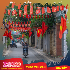 Cờ dây in chữ nhiều màu