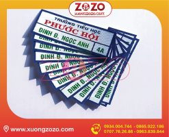 In bảng tên học sinh ép keo theo yêu cầu