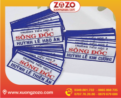 In phù hiệu học sinh, in logo bảng tên